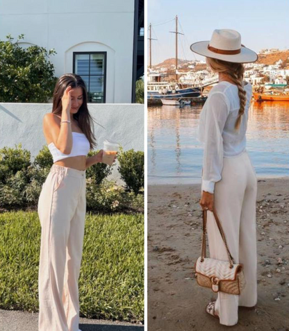 Flow Button Up Wide Leg pants
